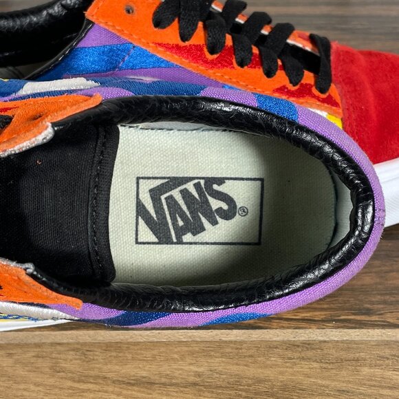 Vans Old Skool Mens Size 6.5 Shoes Multicolor Suede Canvas Statement Sneakers - Picture 13 of 15